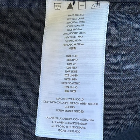 Michael - Michael Kors Navy Linen Wide Leg Cropped Pants 16 - Picture 3 of 4